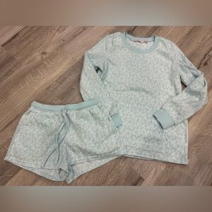 La Vie En Rose Light Blue Polkadot Pajama Set